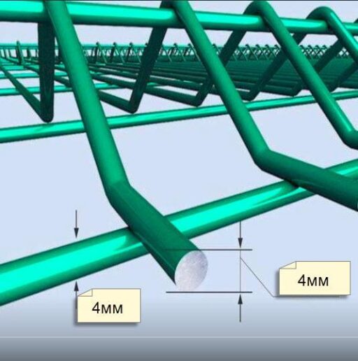 Зварна секція 3D огорожі 1.03x2.5 м, дріт 4/4 мм